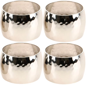 Stainless Steel Napkin <b>Rings</b> 4.5cm Round Modern Design Durable Table Decoration Accessory - Product Image 2