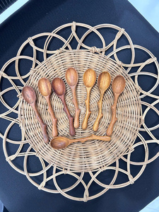 Cuillères à café en bois faites à la main, design unique, style vintage, commande en gros, support de marquage OEM - Product Image 5