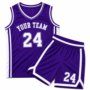 Ensemble d'uniformes de basketball personnalisés, 100% polyester mesh, maillot et short de basketball sublimés, OEM ODM, uniforme d'équipe de basketball - Product Image 3