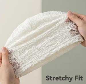 Bonnet unisexe en jacquard tricoté à la main, couleur unie blanc, polyester respirant et imperméable, décontracté, hiver, adulte, réglable - Product Image 3