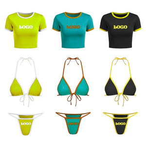 Conjuntos de Bikini 2026, Trajes de Baño de Verano para Mujer, Ropa de Playa Sexy de Secado Rápido, Conjunto de 2 Piezas de Spandex y Nailon, Nuevo, Personalizado, de Alta Calidad - Product Image 4