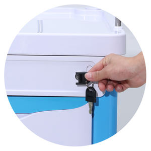 MN-DC002 Beste Prijs Ziekenhuismeubilair Medische Geneeskunde <span class=keywords><strong>Trolley</strong></span> Met Gratis Verdeelde Lade En Kleurgecodeerde Vuilnisbakken - Product Image 6