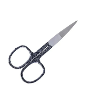 Ciseaux à cuticules professionnels en acier inoxydable, lames droites et courbées, argent et noir, pour usage domestique - Product Image 3