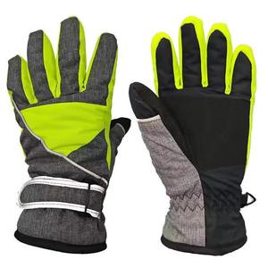 Gants de ski d'hiver imperméables à haute visibilité, doublés de polaire thermique, coupe-vent, mitaines de snowboard pour les sports de plein air et le travail - Product Image 1