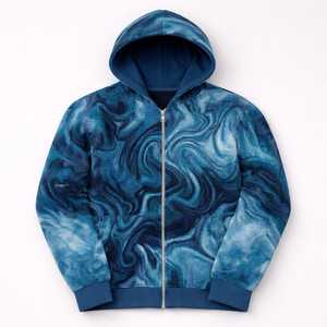 Sudadera con capucha y cremallera completa, de algodón premium, estilo oversize, para hombre y mujer, ropa urbana personalizada. - Product Image 1