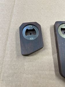 Custom Logo Magnetic Stainless Steel Bottle <b>Opener</b> with Wooden Handle Refrigerator Sticker Beer <b>Opener</b> - Product Image 3