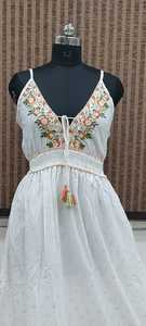 Women's Silk Viscose Woven Boho Maxi <b>Dress</b> | <b>Elastic</b> Waist Floral Print Summer Beachwear - Product Image 2