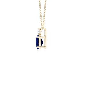 จี้เพชรแทนซาไนต์ทรงรีธรรมชาติ ทองคำแท้ 14K 18K ประดับเพชร พร้อมใบรับรอง IGI สร้อยคอทำมือตามสั่ง OEM - Product Image 3