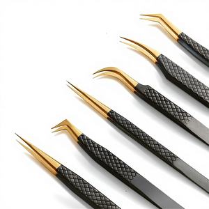 Pinzas para Pestañas Stahlmann Pro Profesionales con Logotipo Personalizado, Agarre de Diamante, Acero Inoxidable, Lisas y Dentadas, Duraderas, para Precisión - Product Image 1