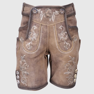 Shorts en cuir bavarois pour homme de qualité supérieure, Lederhosen traditionnels allemands, décontractés, légers, à séchage rapide - Product Image 1