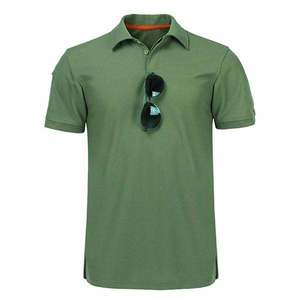 Camisa Polo Táctica de Algodón Caqui para Hombre, Manga Corta, Color Sólido, Estilo Casual - Product Image 3