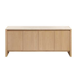 Mueble de Salón Moderno de Madera Maciza con 4 Puertas Planas, Mueble de Almacenamiento Minimalista para Interiores Minimalistas - Product Image 1