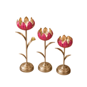 Juego de 2 Lámparas de Metal para Sala de Estar y Decoración de Mesa, Jarrones Decorativos Dorados de 9 Pulgadas para Decoración del Hogar de Lujo - Product Image 6