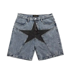 Shorts en jean baggy pour hommes, style vintage, streetwear, fabricant OEM - Product Image 3