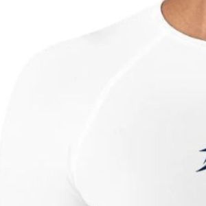 Camiseta Deportiva de Manga Larga sin Costuras para Mujer, Blanca, Compresiva, para Gimnasio, Fitness, Yoga, Entrenamiento, Ropa Deportiva Elástica - Product Image 5
