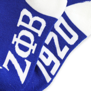 Zeta Phi Beta Crew <b>Socks</b> Royal Blue White Greek Letter <b>Socks</b> 1920 Sorority Apparel Comfortable Knit Everyday Wear <b>Socks</b> - Product Image 4