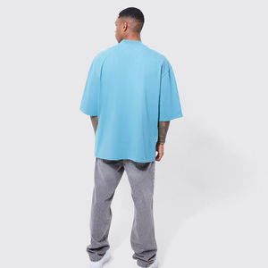 T-shirts pour hommes imprimés avec des motifs personnalisés, lavage à l'acide, 100% coton, impression par transfert thermique, respirant, séchage rapide, service OEM, vente en gros - Product Image 4