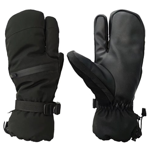 Gants de ski chauffants unisexes noirs, imperméables, coupe-vent, isolés, mitaines de snowboard d'hiver, fermeture éclair, sangle de poignet réglable, sport - Product Image 4
