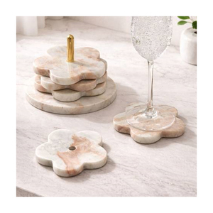 Juego de Posavasos de Cerámica de Lujo Hechos a Mano, Ecológicos y Personalizables con Soporte de Latón para Hoteles, Restaurantes y Decoración del Hogar - Product Image 1