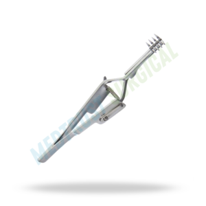 Rétracteur cutané Heiss 4x4 à croisillons, rétracteur chirurgical à action croisée, instrument dermatologique en acier inoxydable - Product Image 3