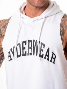 Sweat à capuche blanc brodé avec impression numérique, coupe oversize, en mélange polyester/coton, idéal pour l'automne - Product Image 5