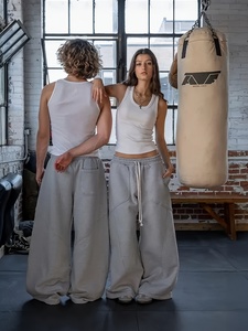 Pantalones Deportivos Blancos con Logotipo Personalizado Bordado, Pantalones de Felpa Gruesa, Fabricante OEM ODM - Product Image 4