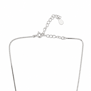 Collar con Colgante de Mariposa de Plata de Ley 925, Cadena de Caja, Circonita Cúbica, Alto Pulido, Minimalista, para Uso Diario de Mujeres, Joyería de Regalo - Product Image 3