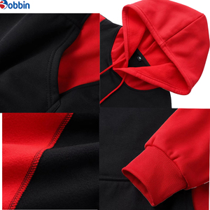 Sudaderas con capucha personalizadas con bloques de color, estilo urbano, de algodón, a la moda, para hombre, diseño personalizado, para otoño e invierno. - Product Image 6
