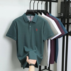 Camiseta de Hombre 100% Algodón Jersey, Transpirable, Manga Corta, con Estampado Animal Bordado, Estilo Casual de Lujo para Negocios, Holgada, de Verano - Product Image 2