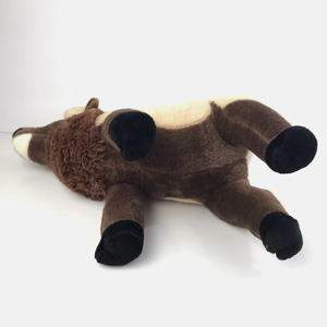 Jouets en peluche personnalisés en forme d'animaux (Élan, Renne) marron, super doux, en coton PP, avec accessoires brodés, pour achat en gros en ligne - Product Image 3