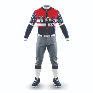 Wholesale 100% Polyester <b>Baseball</b> Uniform Set Custom Color Plus Size Breathable Design Custom Team Name Unisex 280g Fabric for - Product Image 2