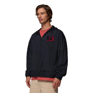 Custom Logo Solid Streetwear <b>Summer</b> Hooded Windbreaker <b>Jacket</b> <b>Lightweight</b> Zip-Up Track Drawcord Hood Side Pockets - Product Image 2