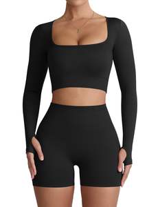 Conjunto deportivo de dos piezas para mujer, chándal con cremallera y manga larga, ropa deportiva - Product Image 4