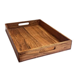 Bandeja de Servir de Madera Hecha a Mano con Acabado Elegante, Uso Multiusos para el Hogar, Hotel, Cocina, Decoración de Mesa de Centro, Venta al por Mayor - Product Image 5