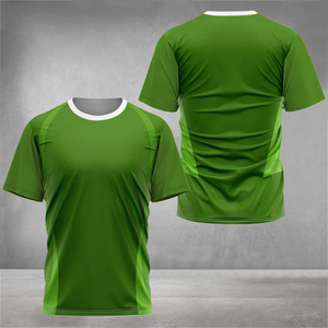 T-shirt uni de haute qualité, personnalisable pour impression, coupe athlétique, extensible, confortable, vêtements de sport - Product Image 4