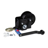 Treuil manuel TRIDENTE 1600 lb/725 kg avec rapport de transmission 4.1:1, frein et crochet de chargement rapide préinstallé pour SUV/bateau/voiture
