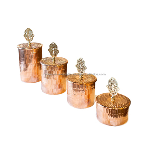 Elegante caja de almacenamiento de cobre puro con tapa Ideal para té, café y más disponible en una gama de estilos y tamaños al último precio - Product Image 4