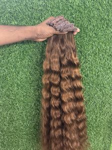 Cabello rizado natural marrón sin procesar, cutícula alineada y extensiones de cabello natural. Colección de la mejor calidad a precio de mayoreo. - Product Image 6
