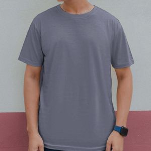 Camisetas deportivas de manga corta de secado rápido 100% algodón de alta calidad con cuello redondo para hombre, para gimnasio, entrenamiento, fitness, correr, OEM, ODM - Product Image 1