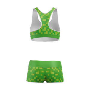 Conjunto Deportivo Sublimado OEM de 2 Piezas para Mujer, Sujetador Deportivo y Pantalones Cortos de Cintura Alta, Ropa Deportiva Transpirable - Product Image 5