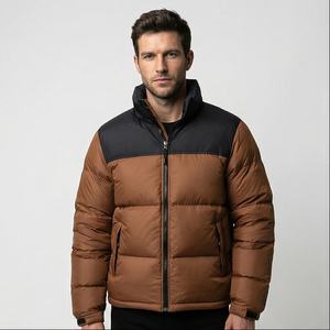 Chaqueta acolchada de invierno personalizada para hombre con cuello levantado lona Sherpa de alta calidad y piel de conejo nuevo diseño Casual prendas de vestir abrigos para hombre - Product Image 1