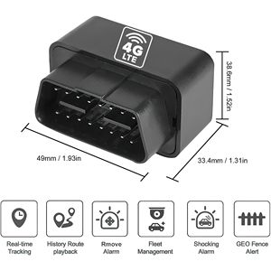 เครื่องติดตาม GPS ขนาดเล็กแบบเรียลไทม์ อุปกรณ์รักษาความปลอดภัยยานพาหนะแบบซ่อน พร้อมระบบ GSM/4G-LTE และเครื่องมือวินิจฉัย - Product Image 2