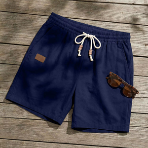 Mens Lightweight Summer Casual Shorts with Elastic Waist Knitted Breathable Material Anti-Wrinkle Relaxed Fit OEM Service - Product Image 1