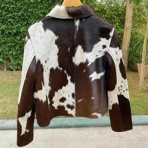 Dernière Collection 2025 – Veste en Cuir de Vachette Véritable pour Femme, Tendance, avec Col Rabattu de Haute Qualité - Product Image 1