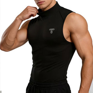 Camiseta sin Mangas Casual para Hombre, Transpirable, de Alta Calidad y Bajo Precio, para Verano, Poliéster/Algodón - Product Image 1