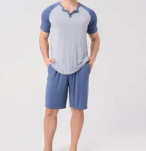 Ensemble d'été pour hommes, t-shirt et short assortis, ensemble t-shirt et short pour hommes, 100% coton, couleurs imprimées - Product Image 4