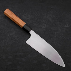 Cuchillo de Chef Japonés Hecho a Mano, Ecológico, Extra Afilado, Hoja de Acero Inoxidable, Mango de Madera, Acabado Satinado Forjado, 8-9.9 Pulgadas - Product Image 1
