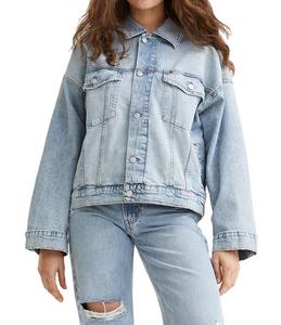 OEM Manufacturer Soft Touch <b>Ladies</b> Denim <b>Jacket</b> Breathable New Fine Quality Cotton Made Women Light Blue Denim <b>Jackets</b> - Product Image 2