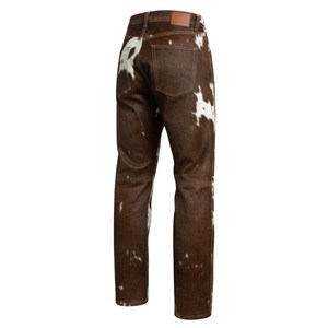 Pantalon en cuir véritable à poils de vache, design unique, unisexe, qualité supérieure, pantalon en cuir véritable pour homme, vente en gros de pantalons en cuir véritable - Product Image 2