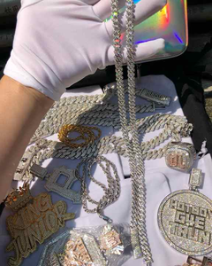 Cadena Cubana Personalizada con Diamantes Baguette, Chapada en Oro de 14k, Joyería Hip Hop Iced Out, Collar de Moissanita VVS Bling para Hombre - Product Image 2